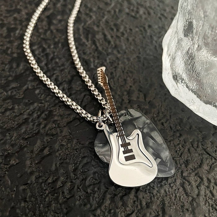 MJ05941 Couple rock guitar necklace (2 pcs)