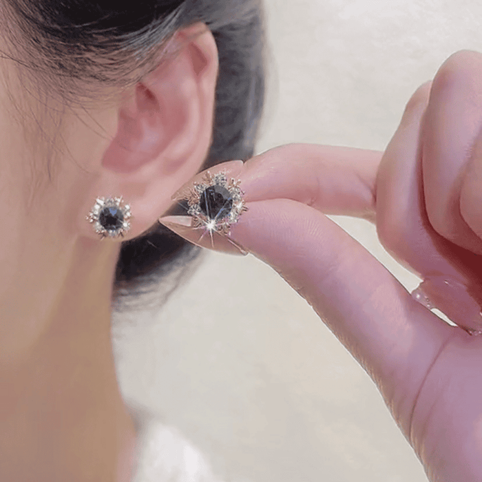 MJ06003 Sapphire diamond earing