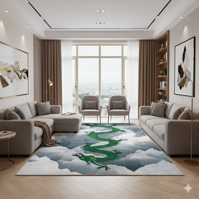 Mountain Spirit Dragon Area Rug