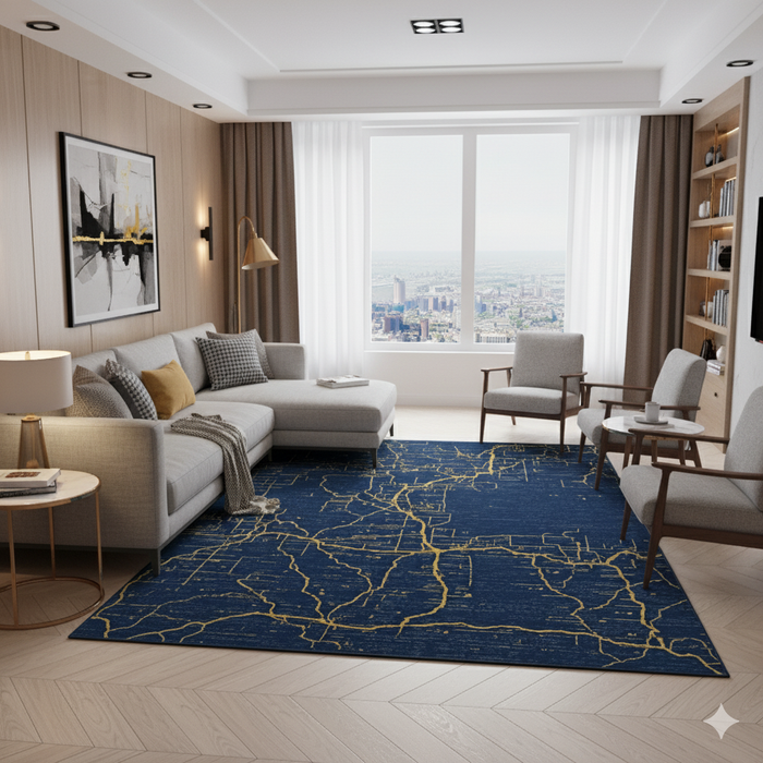 Navy Explorer Area Rug