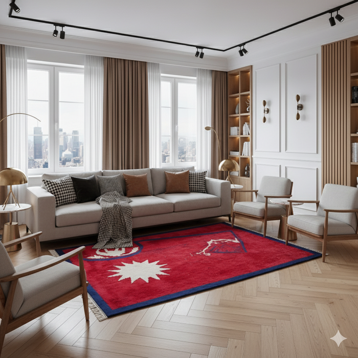 Nepal Unique Flag Area Rug