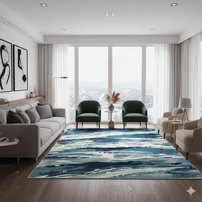 Oceanic Abstract Area Rug