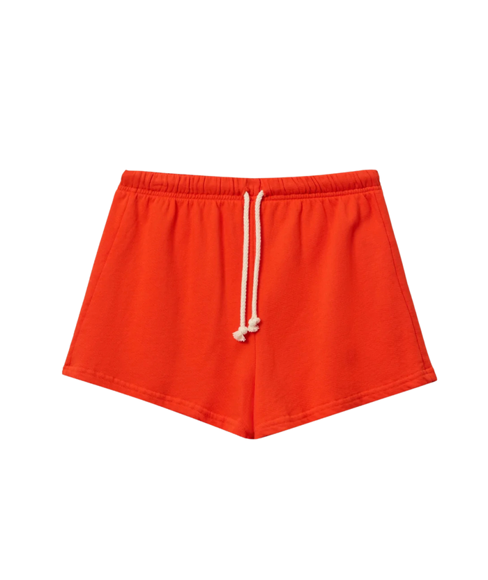 Perfect White Tee Women Layla French Terry Sweat Shorts Tomato Distressed/seasonal womens Perfect White Tee Tomato Juniors/Women XS