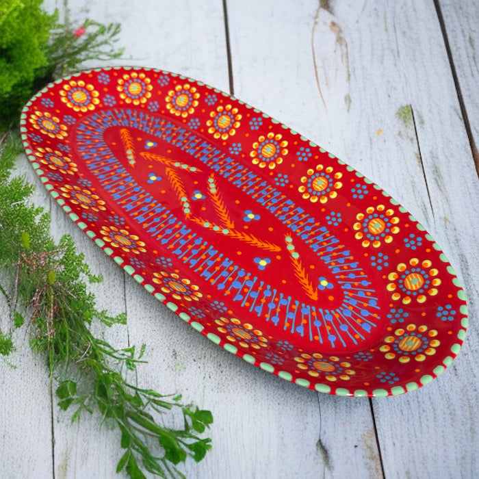 Potters Oval Vegetable Platter Red Delight