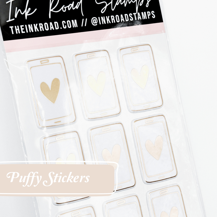 Puffy Stickers - Heart Phone - RETIRED