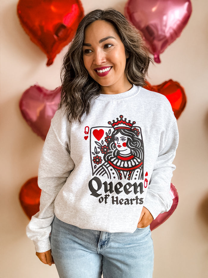 Queen of Hearts Sweatshirt, Valentine's Crewneck