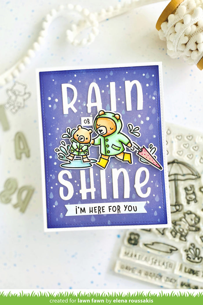 rainy sky stencil