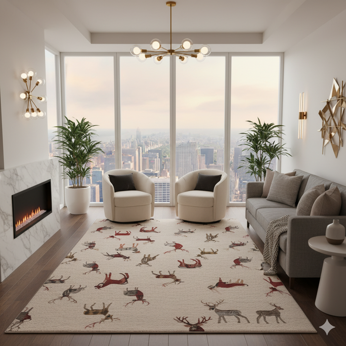 Reindeer Parade Area Rug