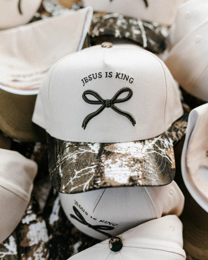 RESTOCK :: Jesus is King Camo Bow Hat