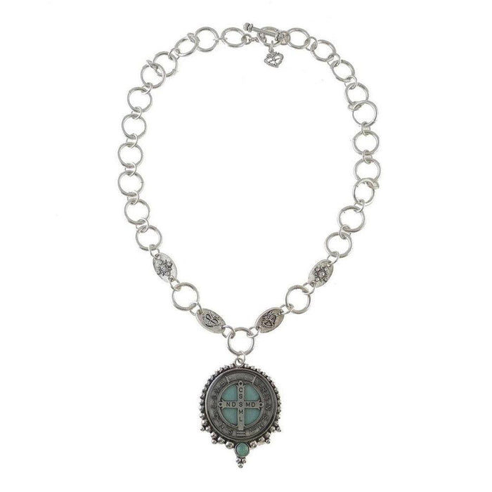 San Benito Grande Necklace-Virgins Saints and Angels-Swag Designer Jewelry
