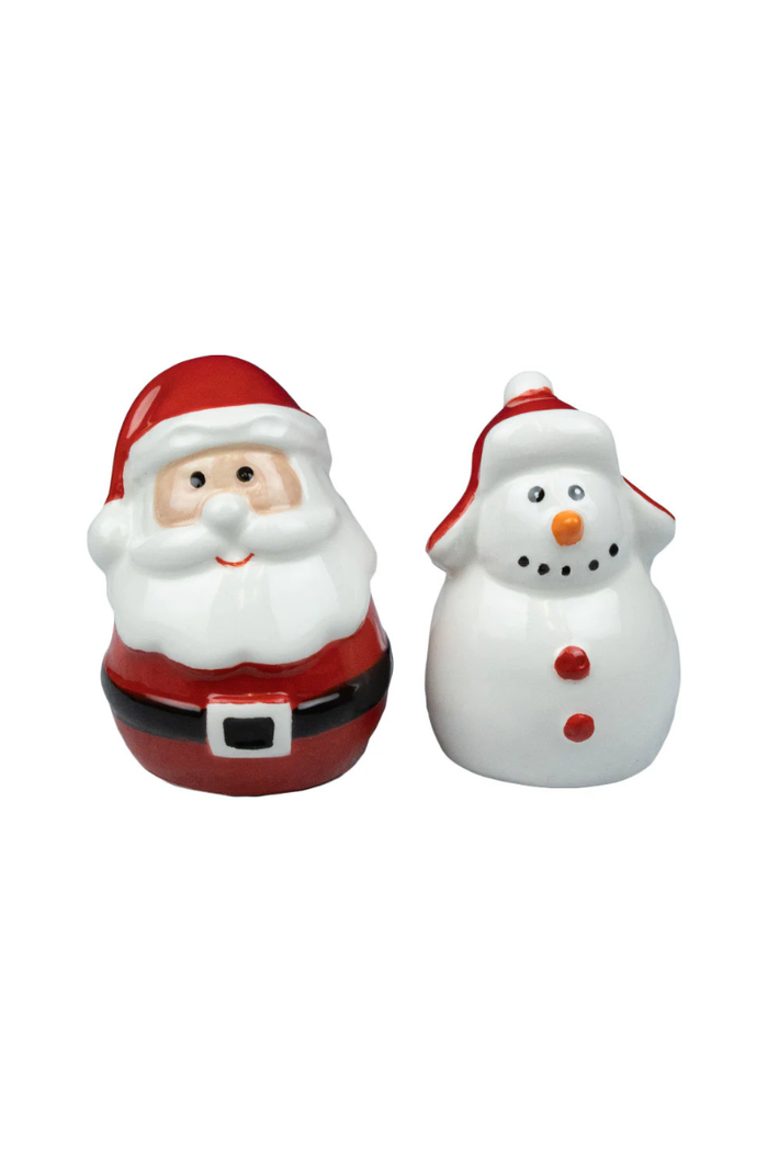 Santa and Snowman Salt and Pepper Shakers