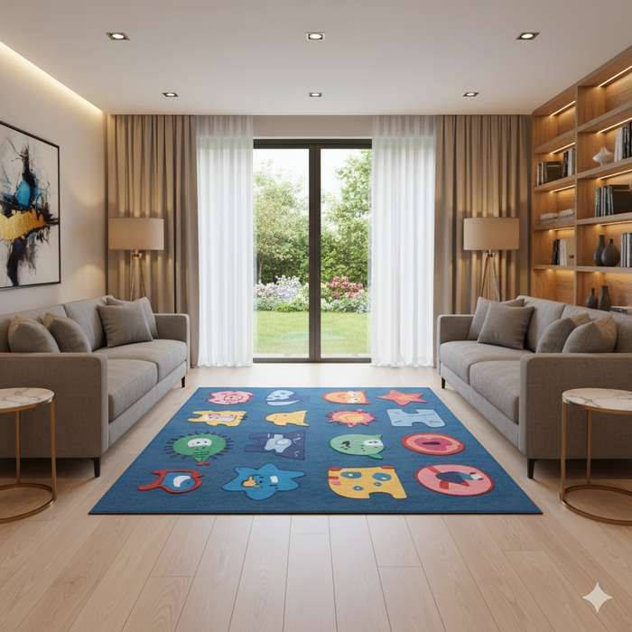 Shapes Grid Area Rug