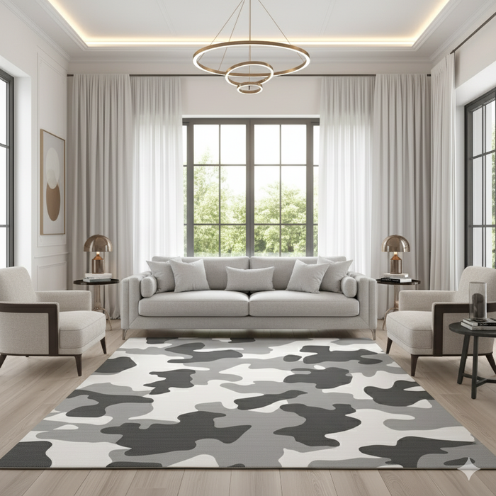 Snow Drift Camo Area Rug