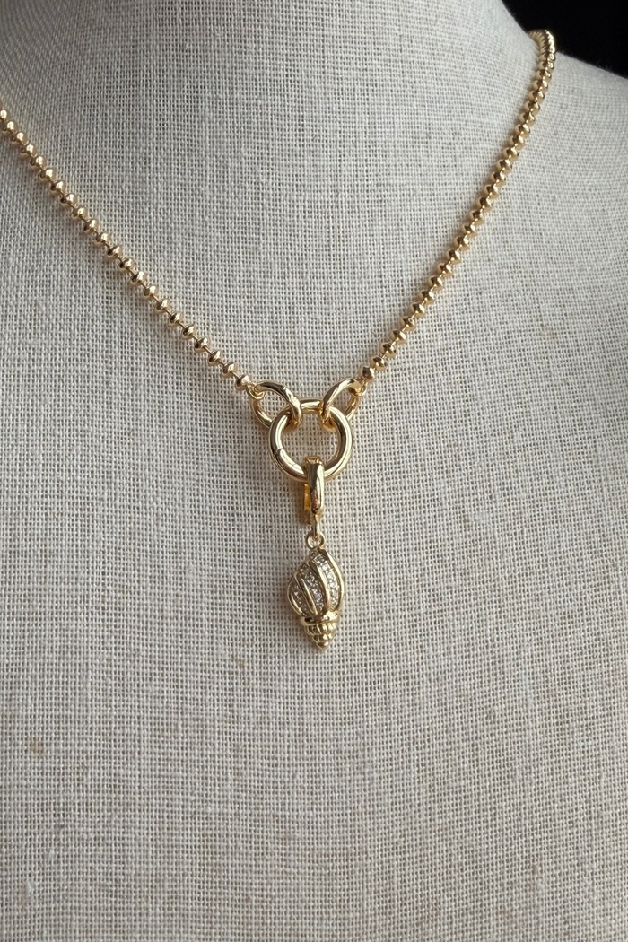 Sparkling Seashell Charm