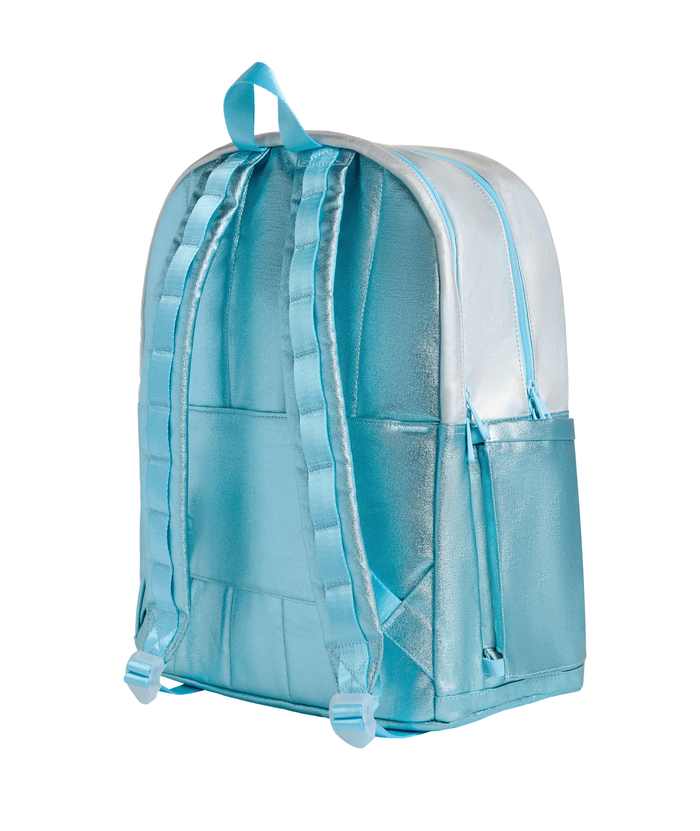 State Bags Kane Kids Double Pocket Large Backpack Blue Iridescent Heart Accessories State bags