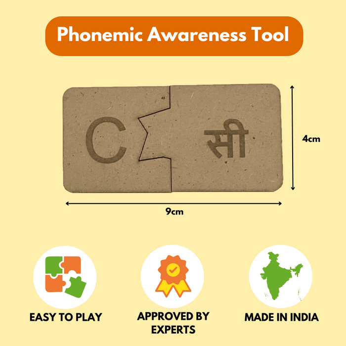 Taali Matrubhasha - Learn English and Hindi Letters - Pack of 26 Alphabets Each in English and Hindi (3+ Years)
