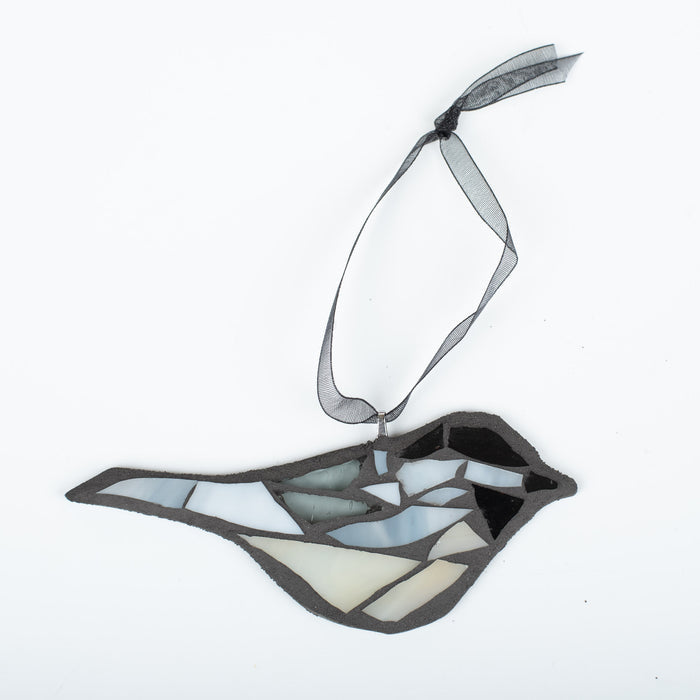 Chickadee, glass ornament, Kellie Hanson, Plum Bottom Gallery