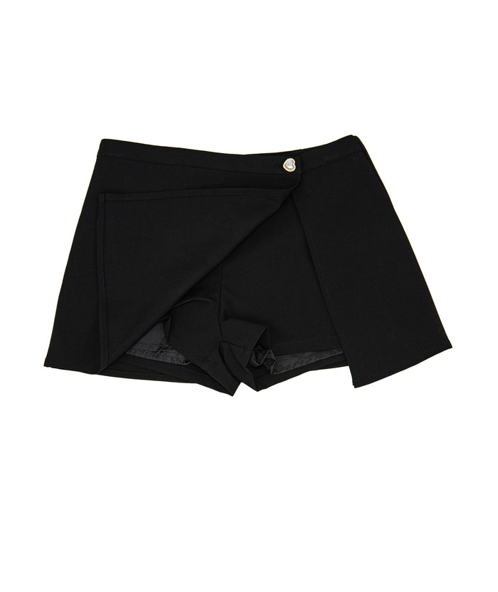 Theme Girls Dani Black Silver Heart Skort Distressed/seasonal girls Theme-NYC