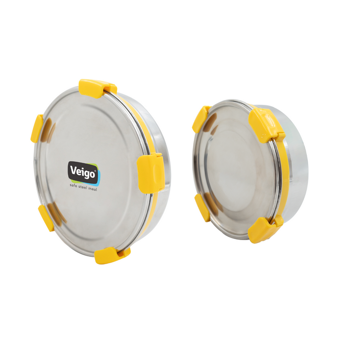 Veigo Maxosteel Round Storage Box- Set of 2 (All Ages)