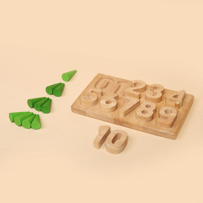 Wooden Math Number Puzzle 0-9 (2+ Years)