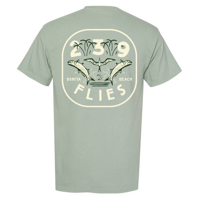 239 Flies X Bre Drake Pocket Tee Shirt - Stone Grey Tarpon