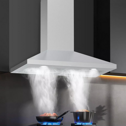 30" Range Hood Wall Mounted Stainless Steel Exhaust Vent