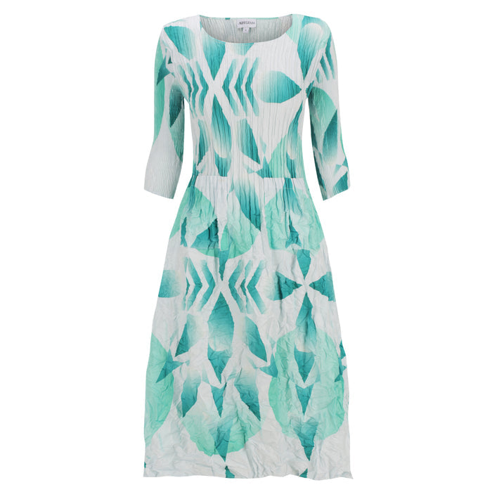 3/4 Sleeve Smash Pocket Dress - Prints