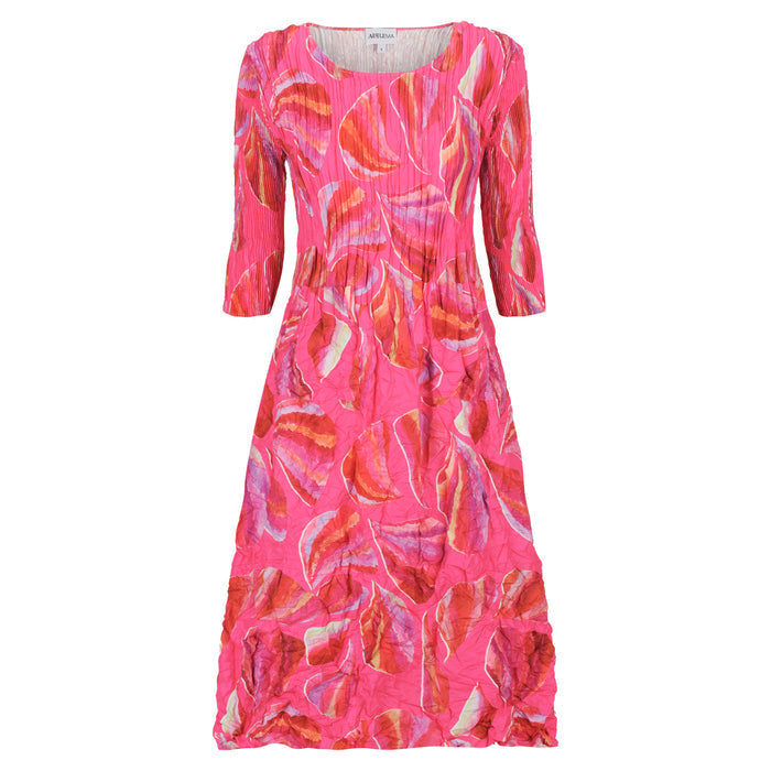 3/4 Sleeve Smash Pocket Dress - Prints