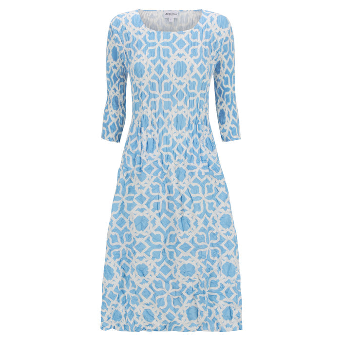 3/4 Sleeve Smash Pocket Dress - Prints