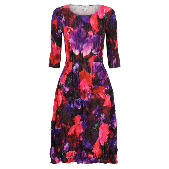 3/4 Sleeve Smash Pocket Dress - Prints