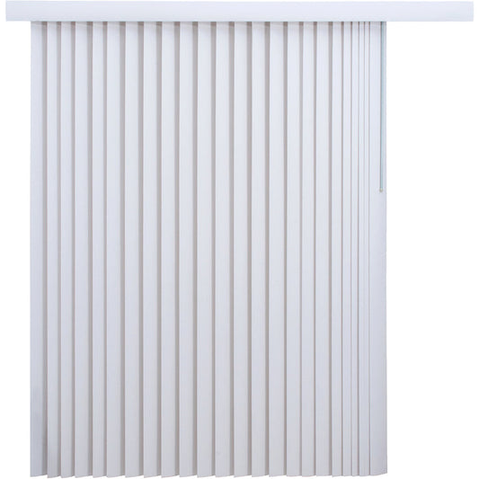 3.5" PVC White Vertical Blinds 104 in X 84 in