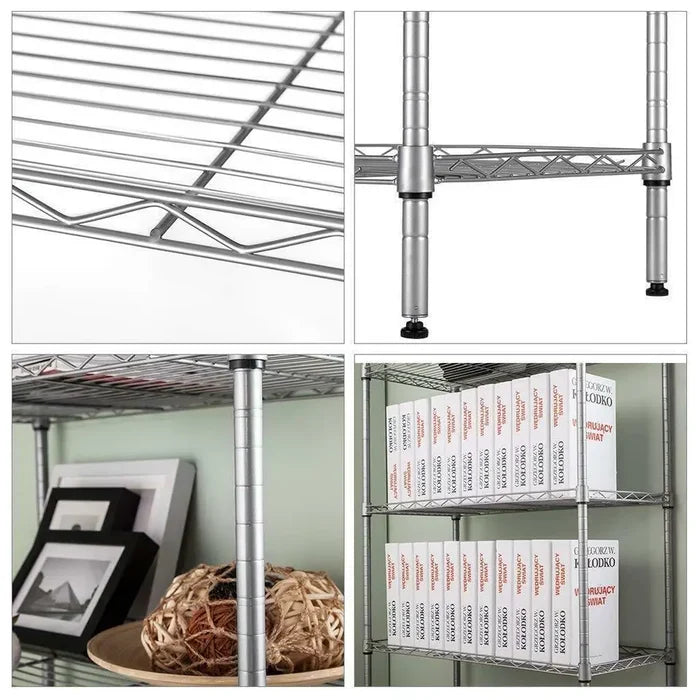 5 tier Unit Adjustable Heavy-duty Metal Free Standing Shelf