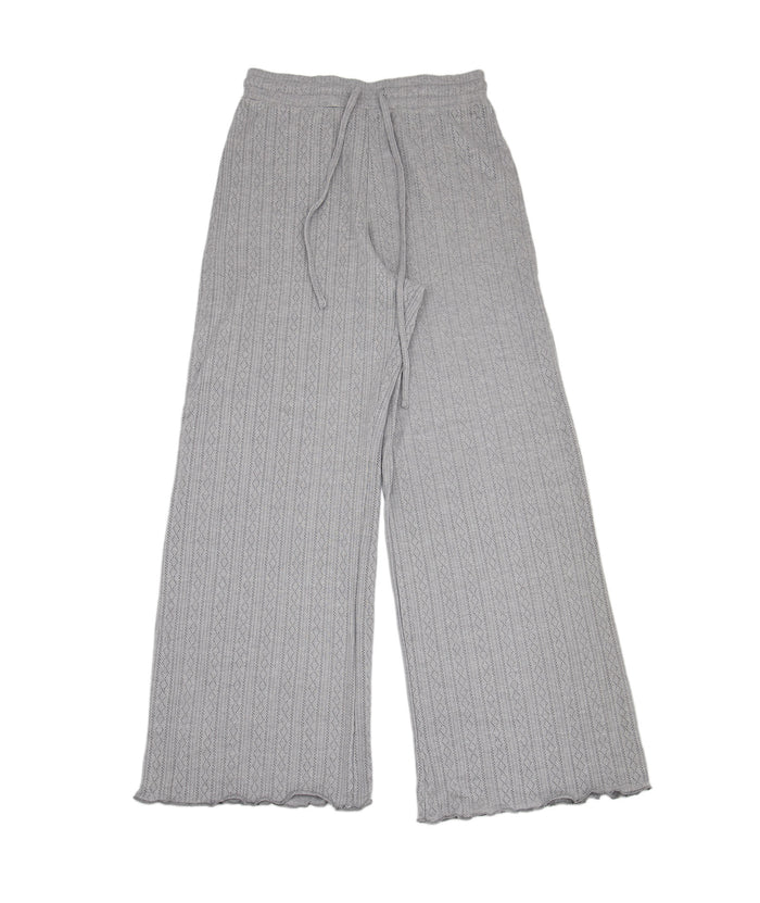 8apart Women Aly Pointelle Pants Womens Casual Bottoms 8apart Grey Juniors/Women S
