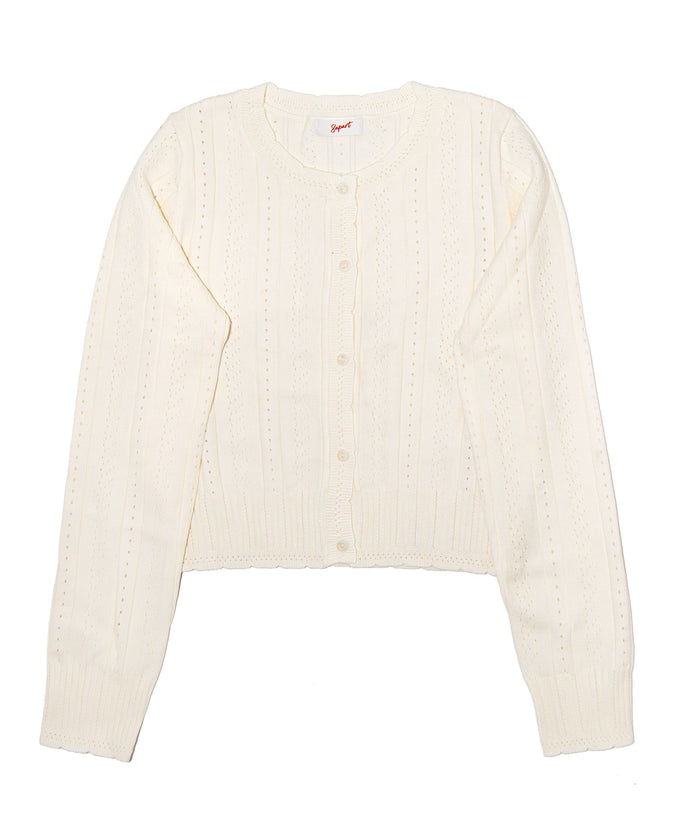 8apart Women Atlantic Pointelle Knit Cardigan Womens Casual Tops 8apart Ivory Juniors/Women S