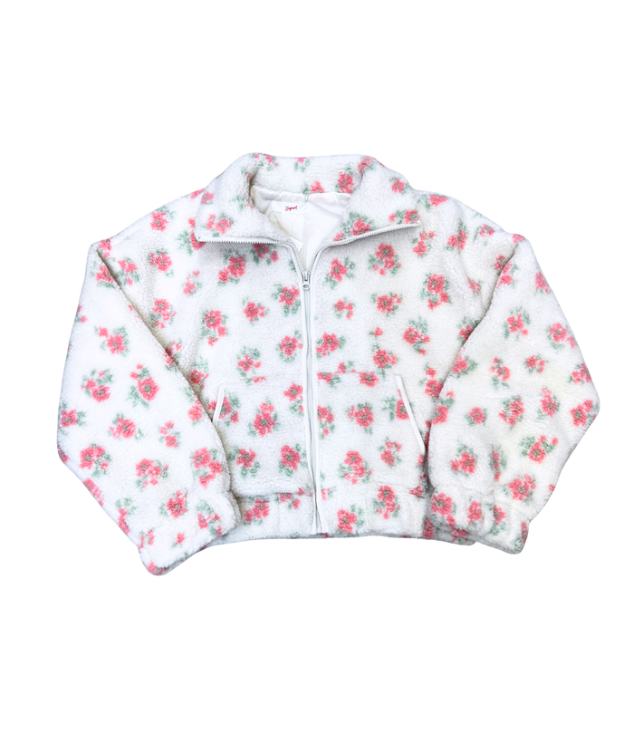 8apart Women Camille Ditsy Floral Fleece Jacket Distressed/seasonal womens 8apart