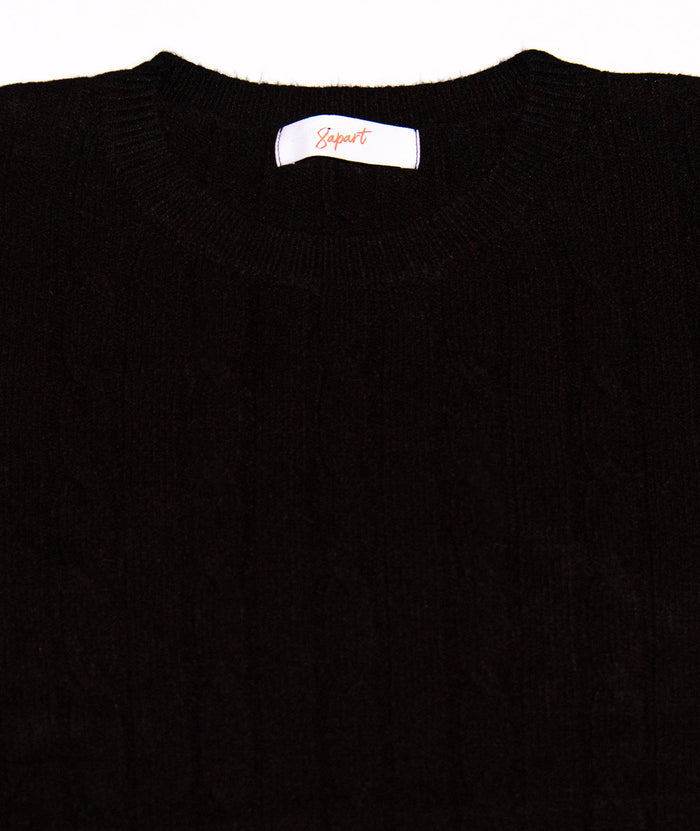 8apart Women Cleo Cable Crew Sweater Womens Casual Tops 8apart