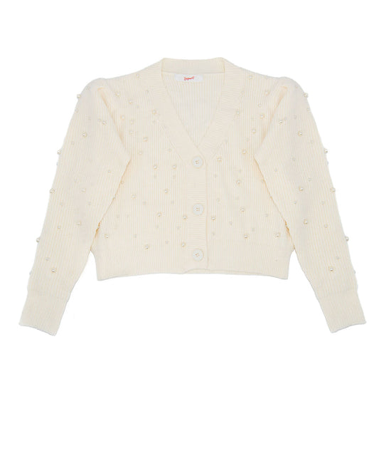 8apart Women Della Pearl Cardigan Distressed/seasonal womens 8apart Ivory Juniors/Women S