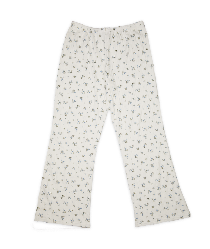 8apart Women Hayes Blue Floral Pointelle Pants Distressed/seasonal womens 8apart