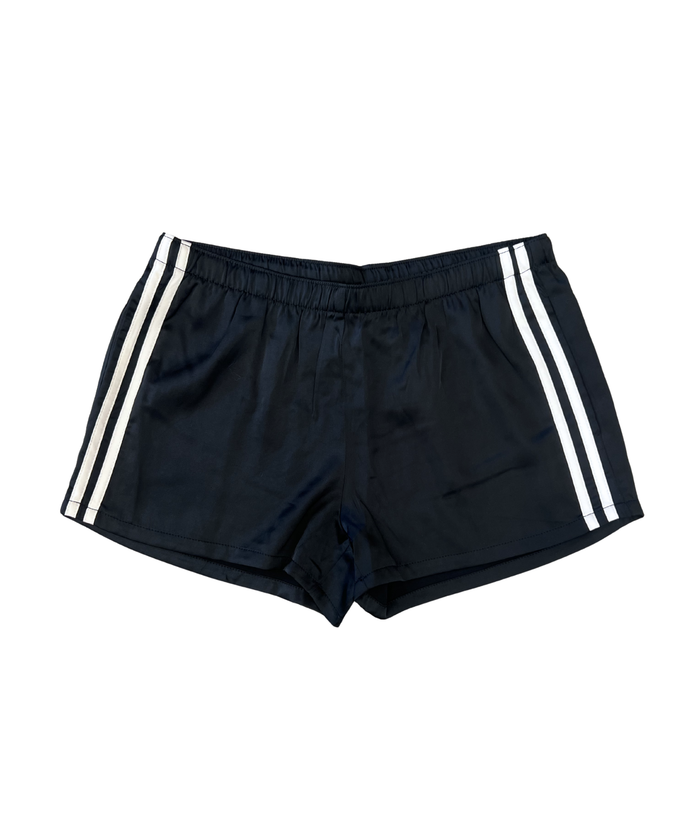 8apart Women Kat Satin Track Shorts Womens Casual Bottoms 8apart Black Juniors/Women S