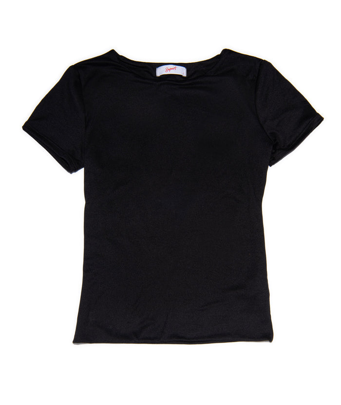 8apart Women Kim Short Sleeve Top Distressed/seasonal womens 8apart Black Juniors/Women S