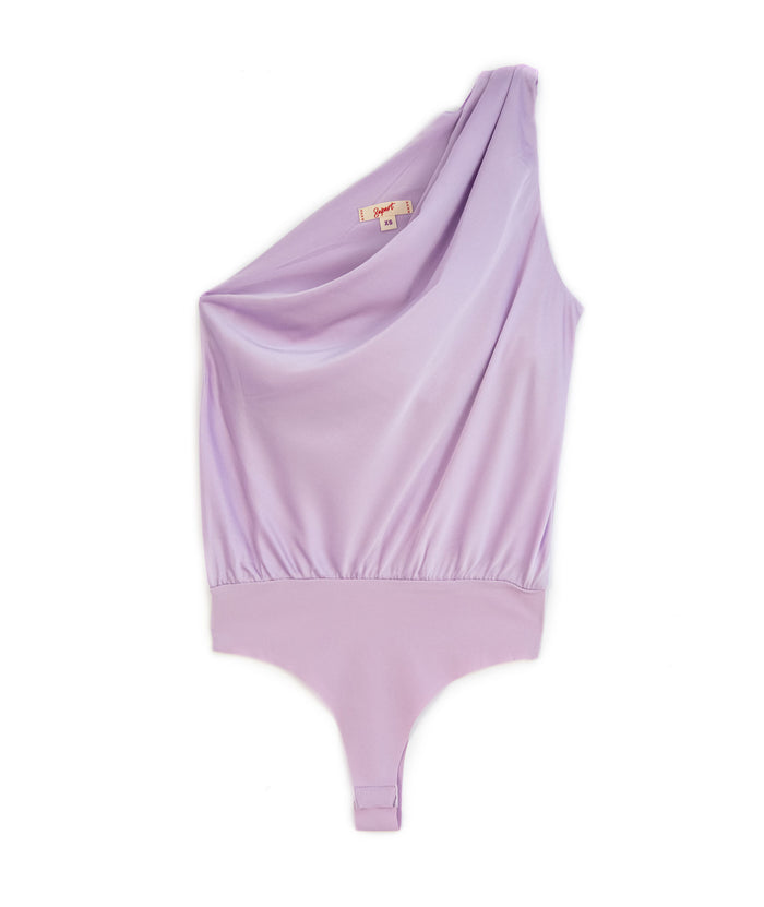 8apart Women Lilac Dolly One Shoulder Bodysuit Distressed/seasonal womens 8apart Purple Juniors/Women XS