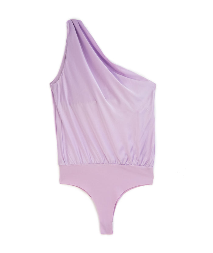 8apart Women Lilac Dolly One Shoulder Bodysuit Distressed/seasonal womens 8apart