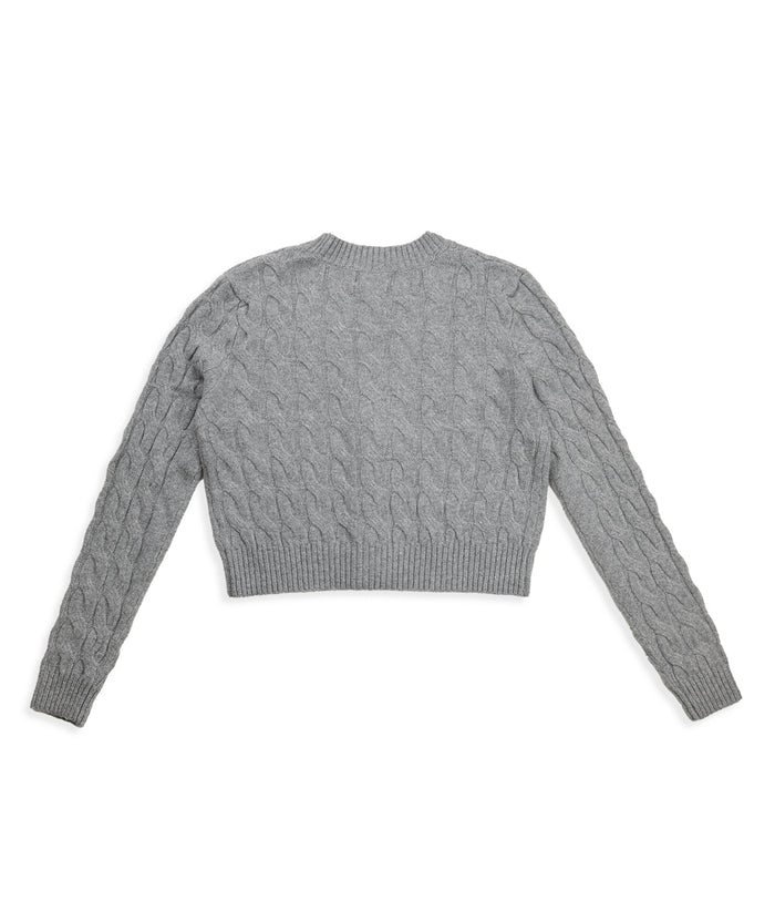 8apart Women Maisie Cable Cardigan Grey Womens Casual Tops 8apart
