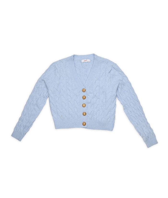 8apart Women Maisie Cable Cardigan Distressed/seasonal womens 8apart Light Blue Juniors/Women S