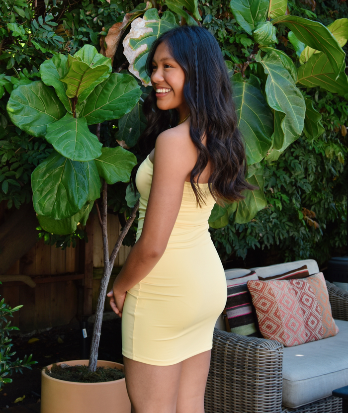8apart Women Nashville Mini Tube Dress Yellow Distressed/seasonal womens 8apart