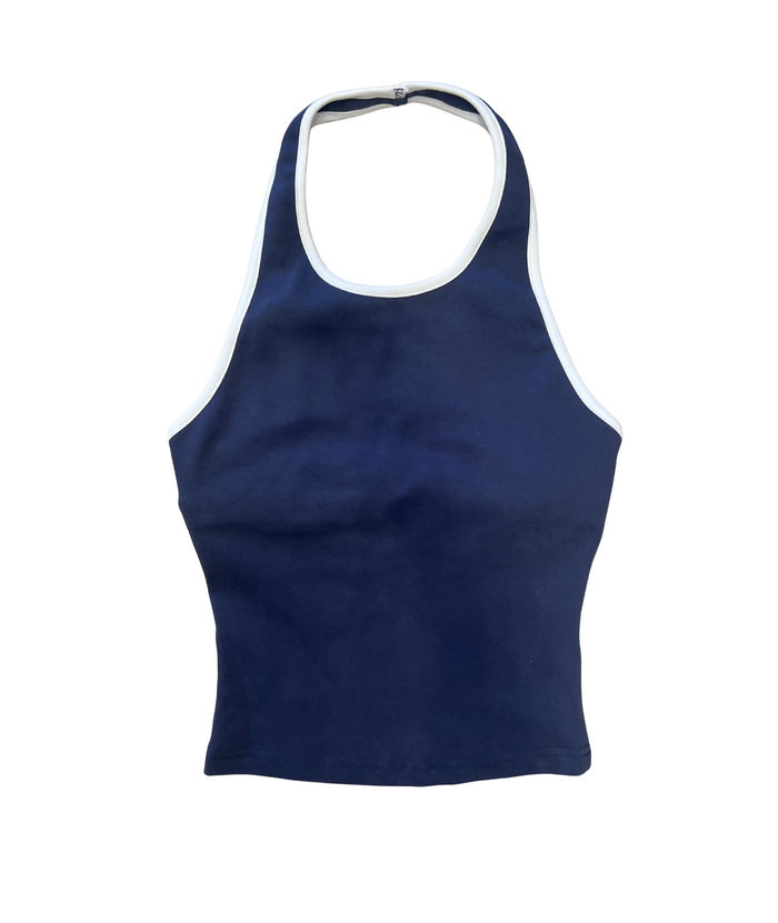 8apart Women Sporty Halter Tank Womens Casual Tops 8apart Navy Juniors/Women S