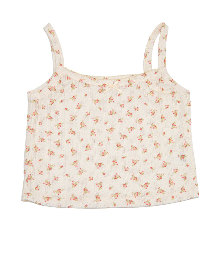 8apart Women Tommie Red Floral Ribbon Bow Cami Distressed/seasonal womens 8apart