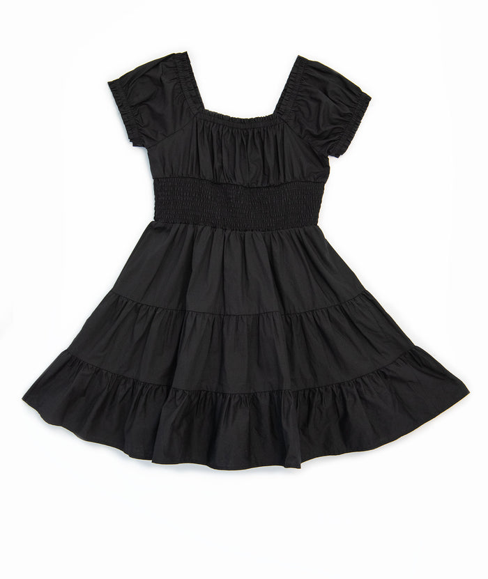 8apart Women Virginia Black Smocked Dress Distressed/seasonal womens 8apart