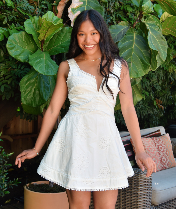 8apart Women Wyman Eyelet Mini Dress Distressed/seasonal womens 8apart White Juniors/Women S