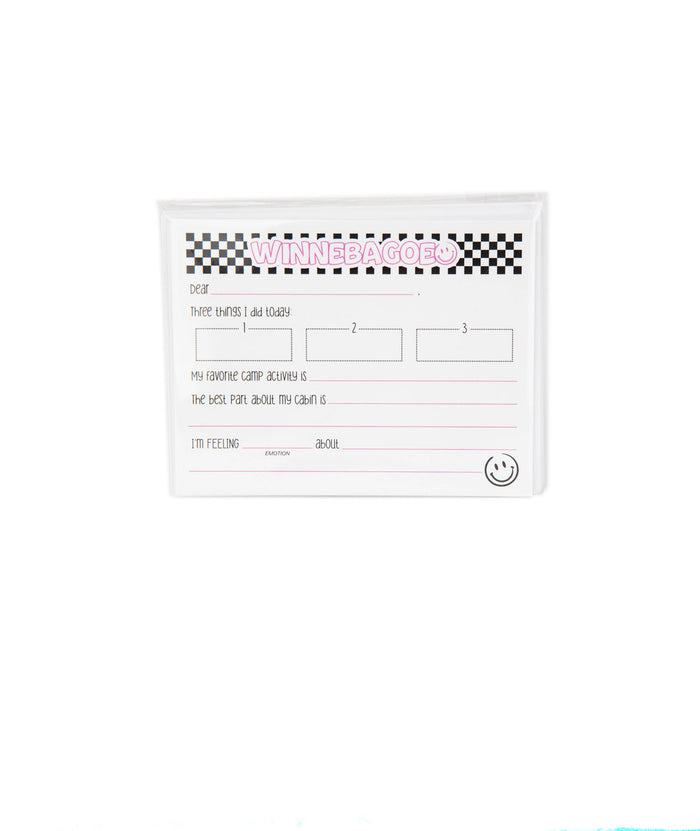 A Wink and a Nod Checker Smiley Fill in Flat Notecards Pack of 8 Distressed/seasonal accessories A Wink and a Nod Multi Winnebagoe